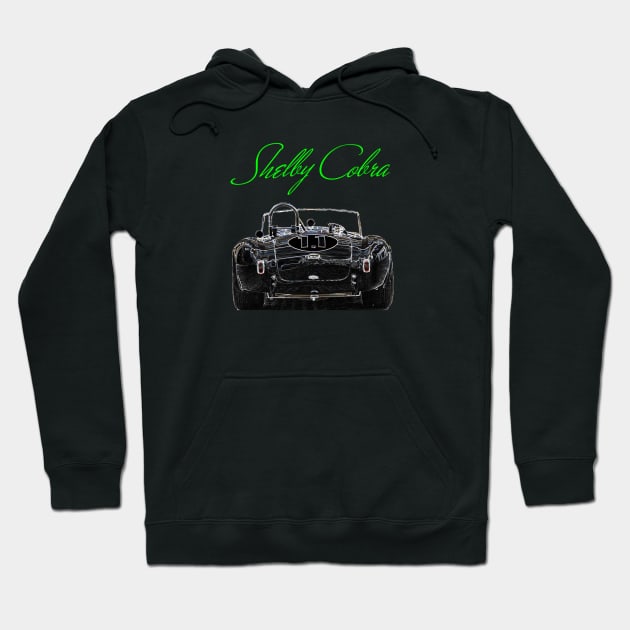 AC Cobra Shelby Car Rear View Hoodie by JFK KARZ